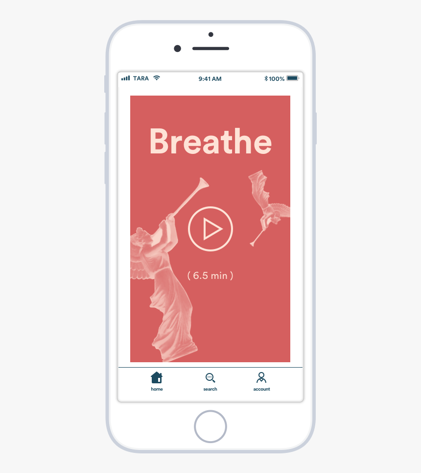 Breathe Screen Mockup Small - Smartphone, HD Png Download