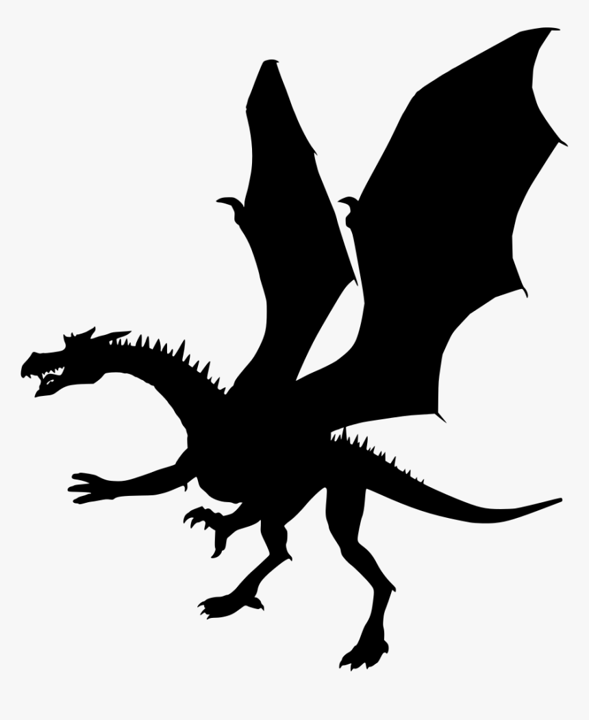 Fire Breathing Dragon Silhouette , Png Download - Dragon Clipart, Transparent Png