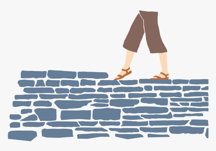 Walking - Brickwork, HD Png Download