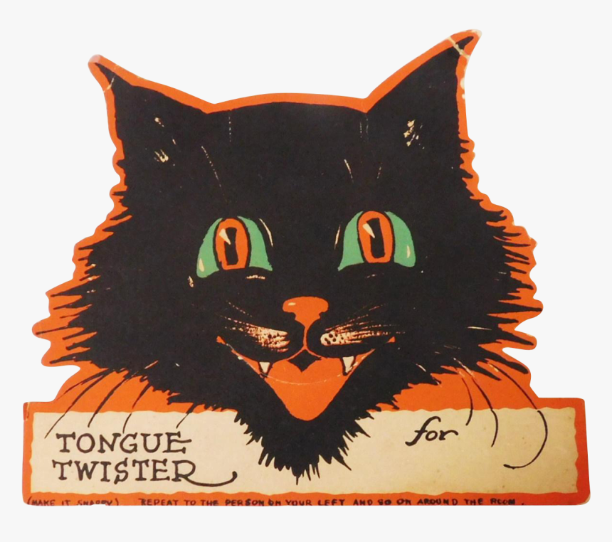 Cat Tongue Png - Black Cat, Transparent Png