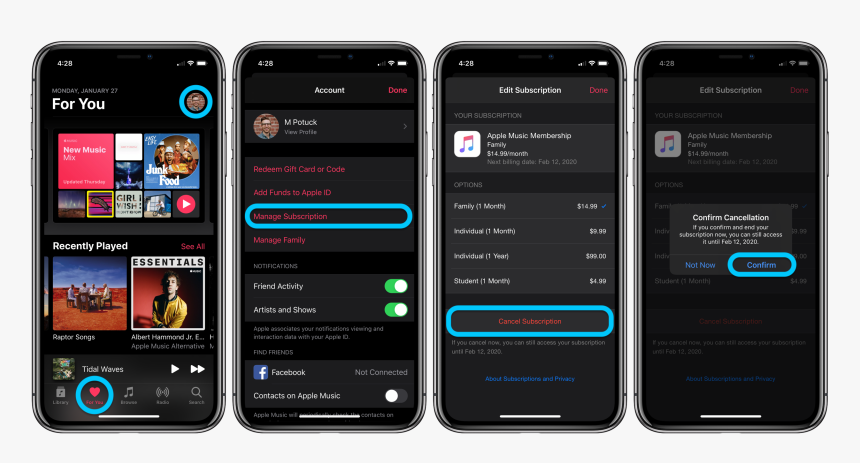 How To Cancel Apple Music Subscription Walkthrough - Controls For Airpod Pros, HD Png Download