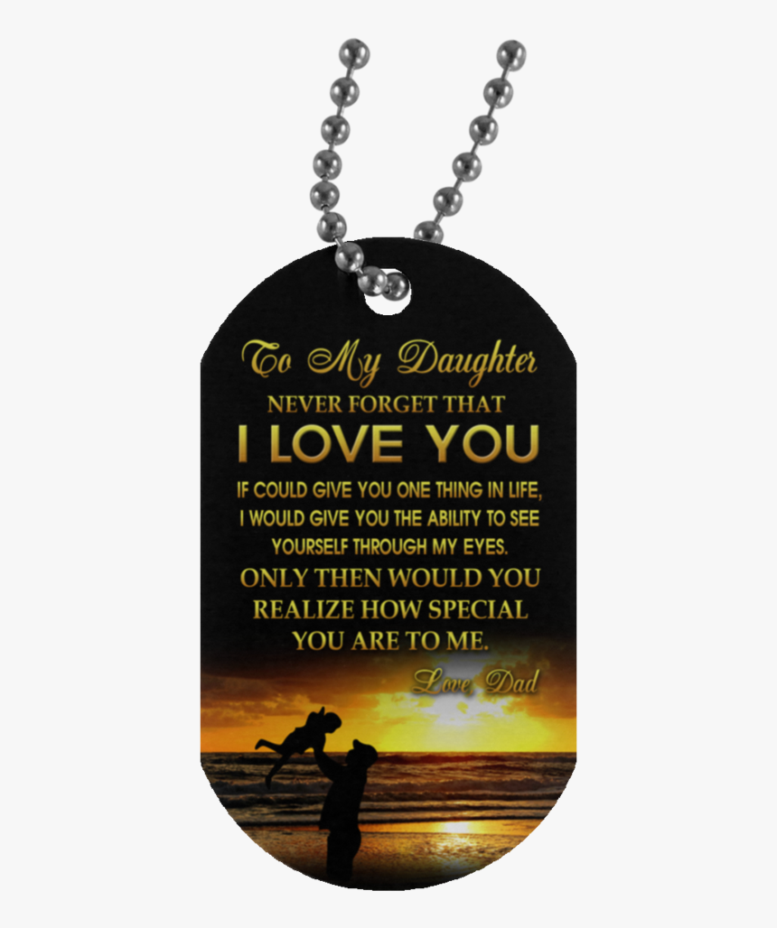 Father & Daughter Dog Tag - Grandfather Promises To Grandson, HD Png Download