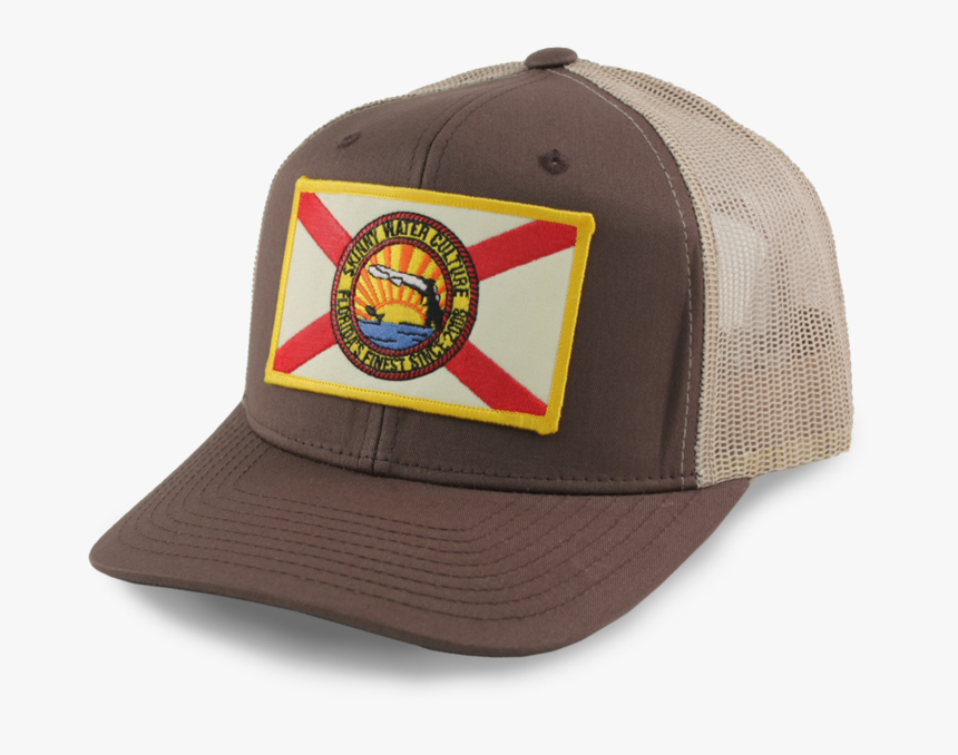 Skinny Water Culture Cracker 6 Panel Mesh Back Hat/brown-khaki - Baseball Cap, HD Png Download