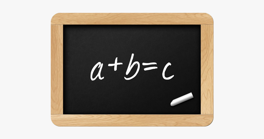 Blackboard With Eraser And Chalk Png - Black Chalkboard, Transparent Png