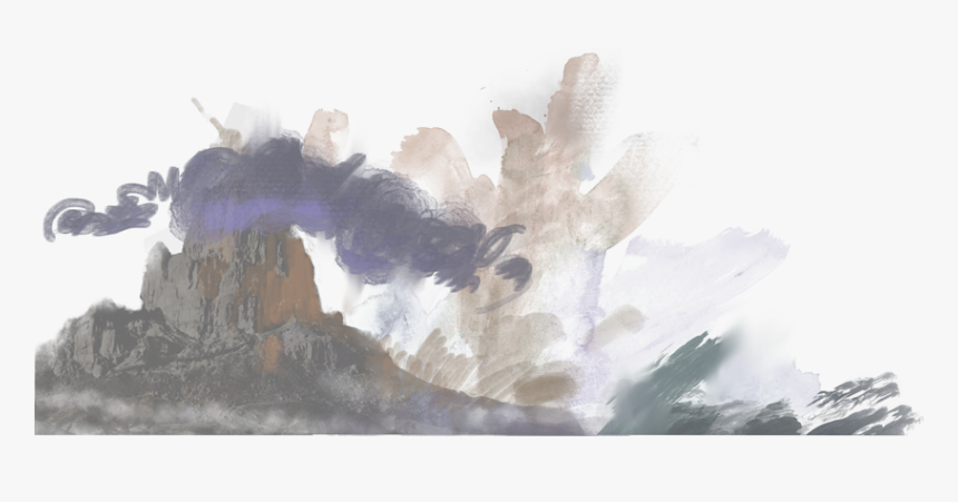 Transparent Mountain Drawing Png - Painting, Png Download