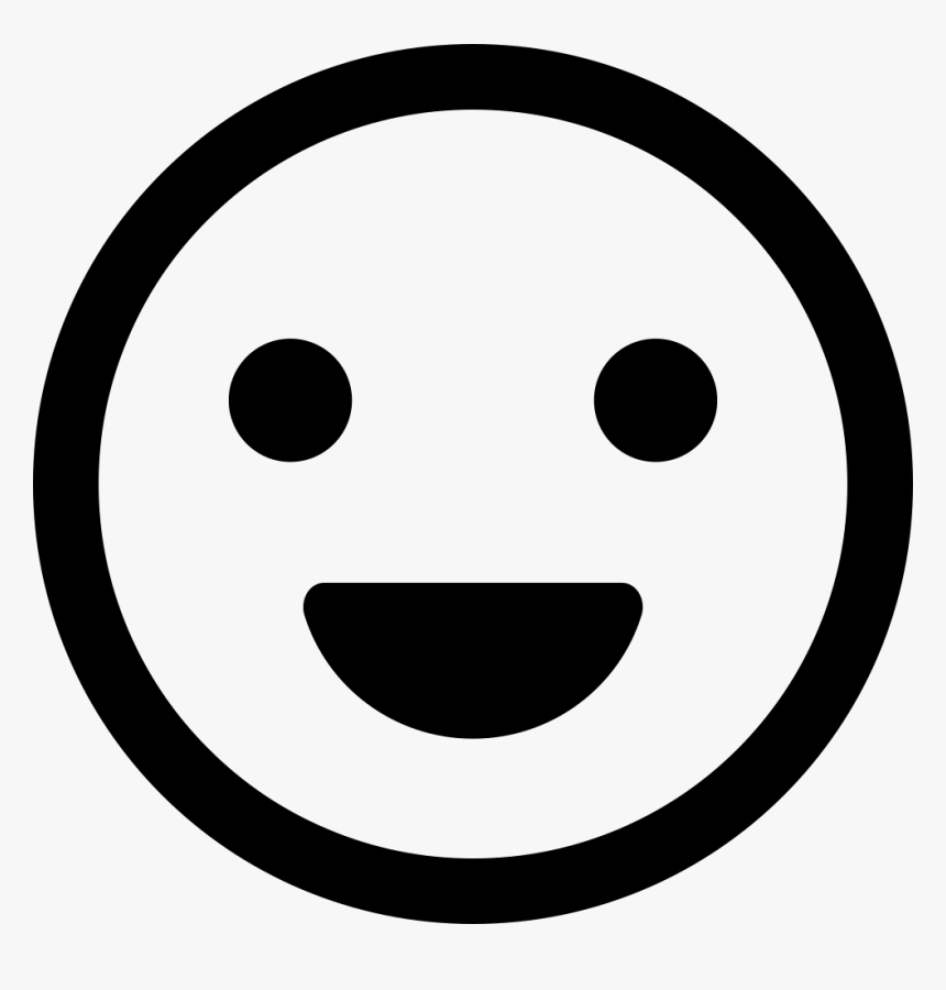Smiling Face - Smiley Noir Et Blanc, HD Png Download