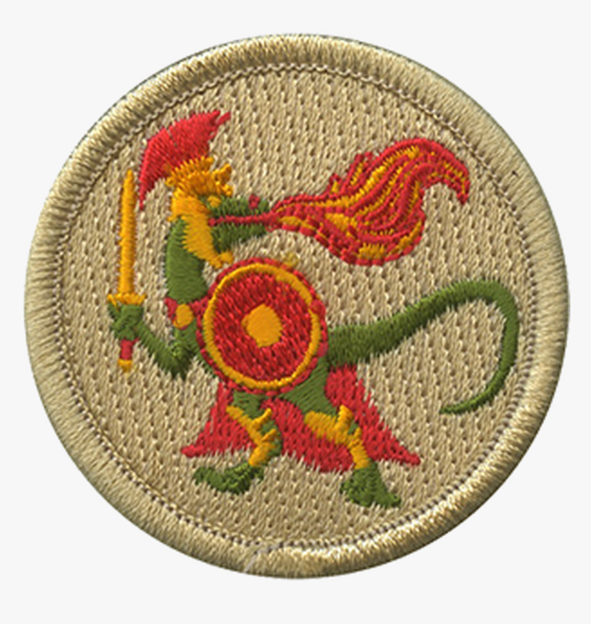 Fire Breathing Spartan Dinosaur Patrol Patch - Emblem, HD Png Download
