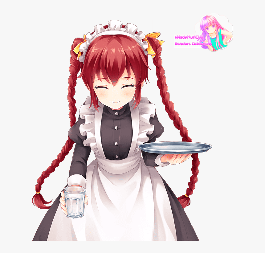 Anime Girl Maid Render , Png Download - Kawaii Anime Maid Girl, Transparent Png