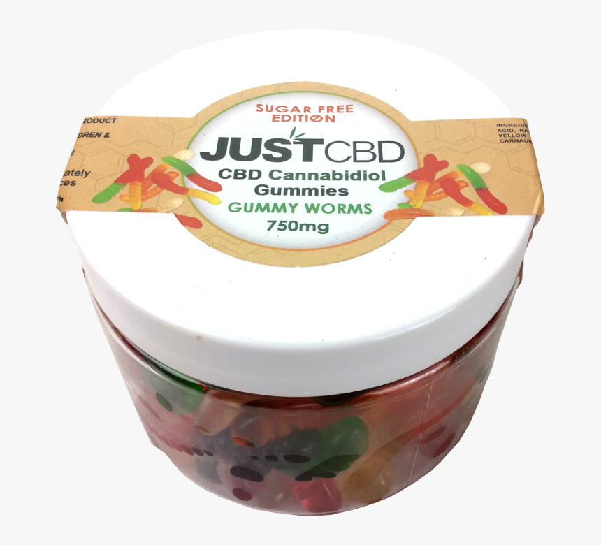 Just Cbd 750mg Sugar Free Gummy Worms - Convenience Food, HD Png Download