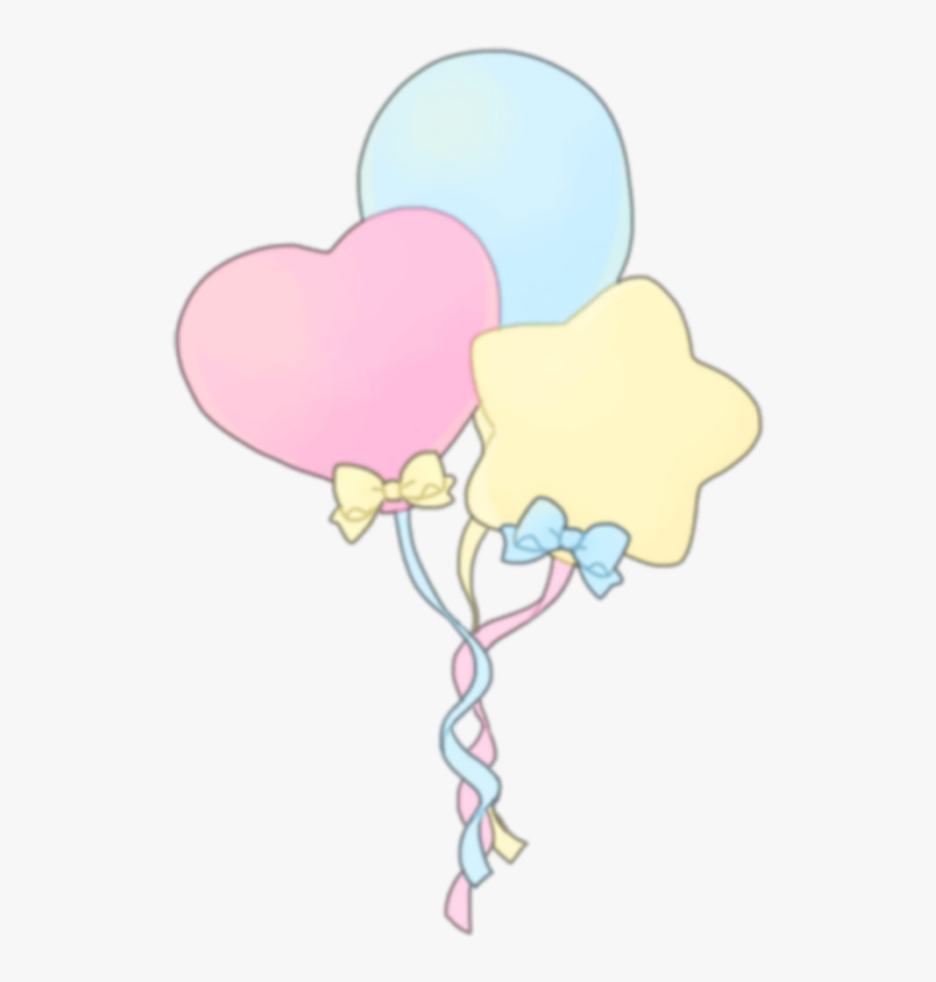 #kawaii #balloon #balloons #pastel - Heart, HD Png Download