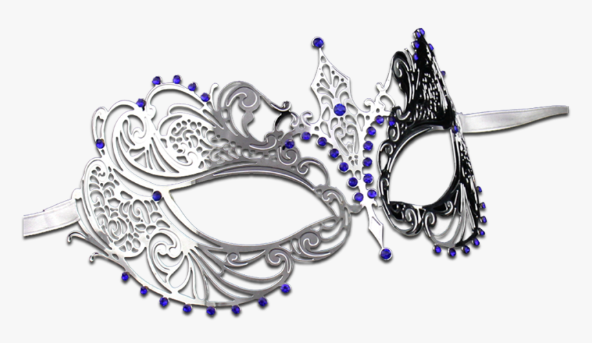 Silver Series Laser Cut Metal Venetian Pretty Masquerade - Transparent Background Masquerade Mask, HD Png Download