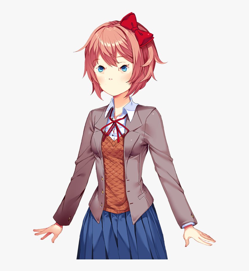 Doki Doki Literature Club Sayori, HD Png Download
