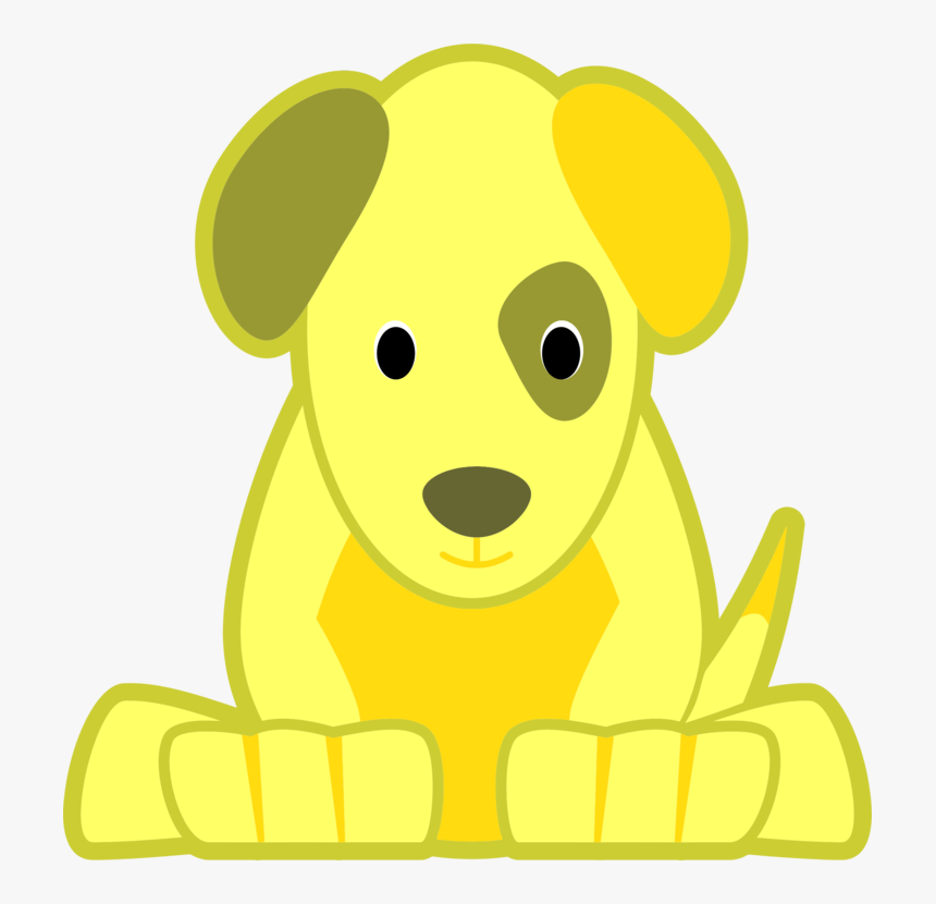 Flower,animal Figure,carnivoran - Yellow Dog Clipart Png, Transparent Png