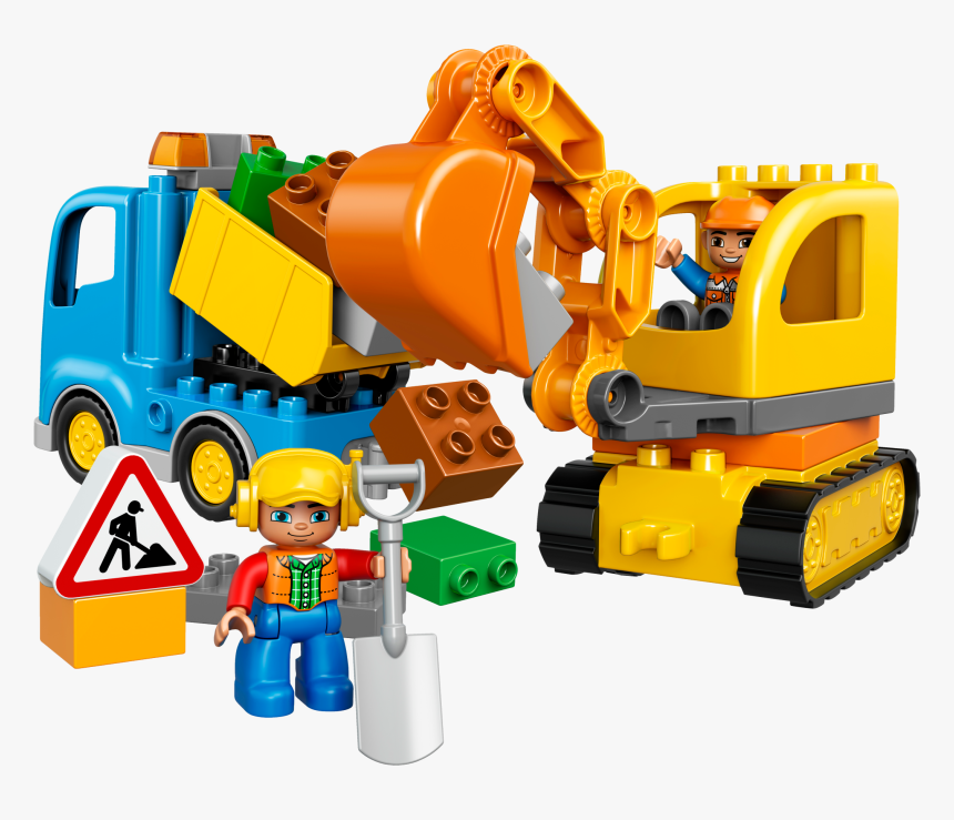 Lego 10812 Truck Tracked Excavator, Png Download - Duplo 10812, Transparent Png