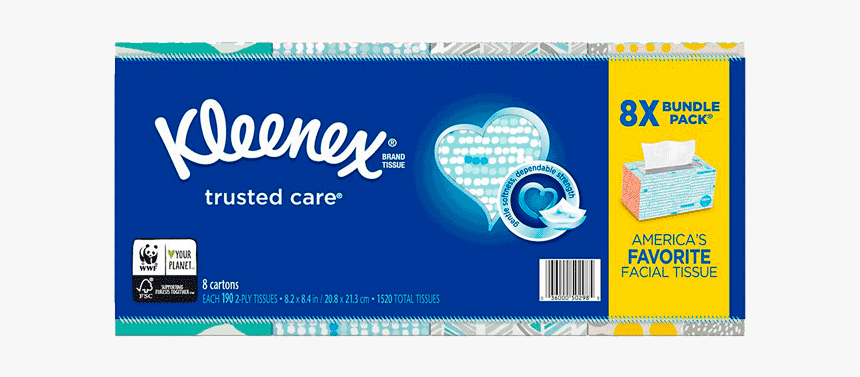 Kleenex Trusted Care Everyday Facial Tissues - Kleenex Tissues, HD Png Download
