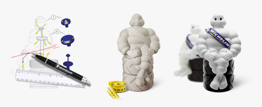 Michelin Man Design Process - Figurine, HD Png Download