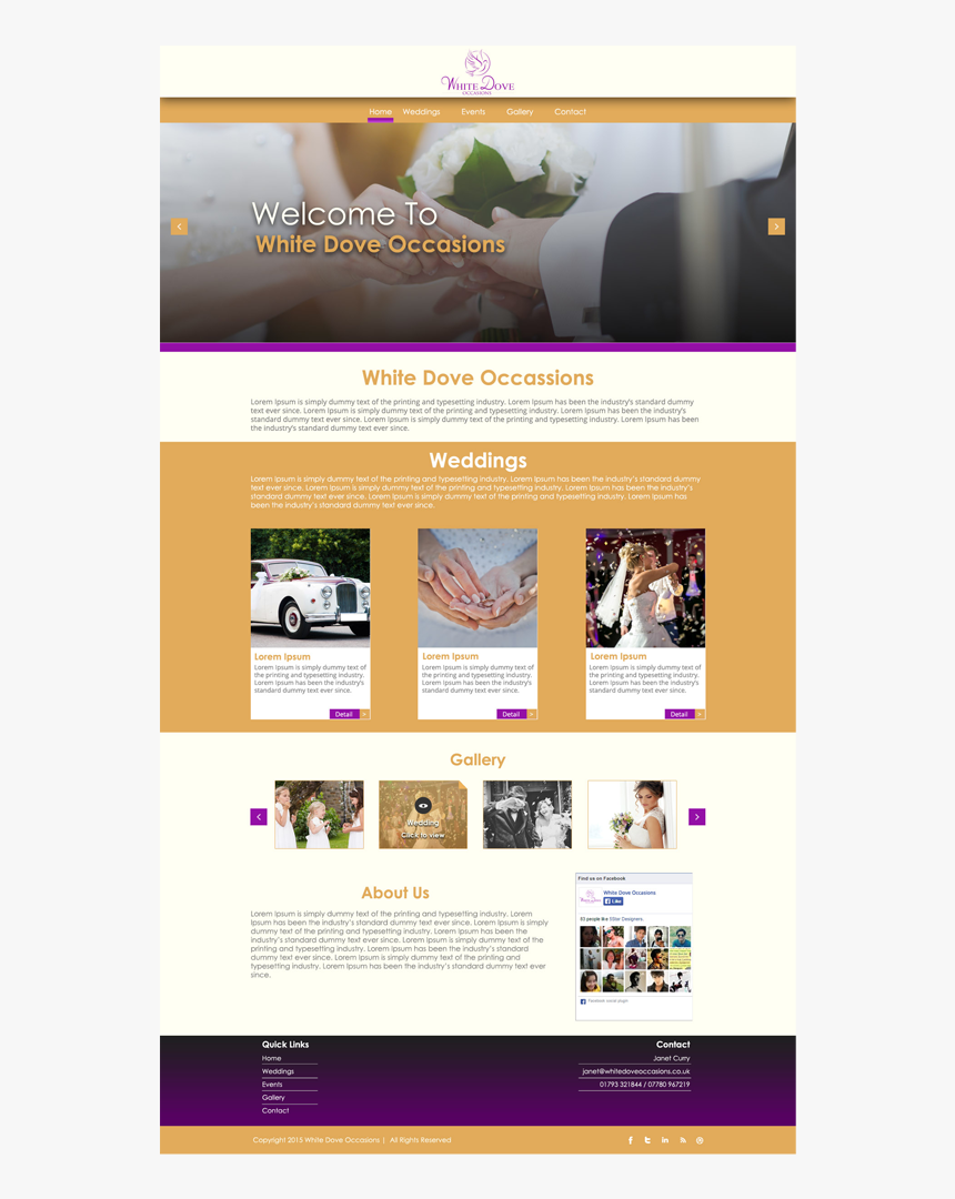 Web Design By 5stardesigners For White Dove Occasions - Online Advertising, HD Png Download
