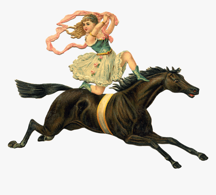 Victorian Girl Horse - Writing About Horse Riding, HD Png Download