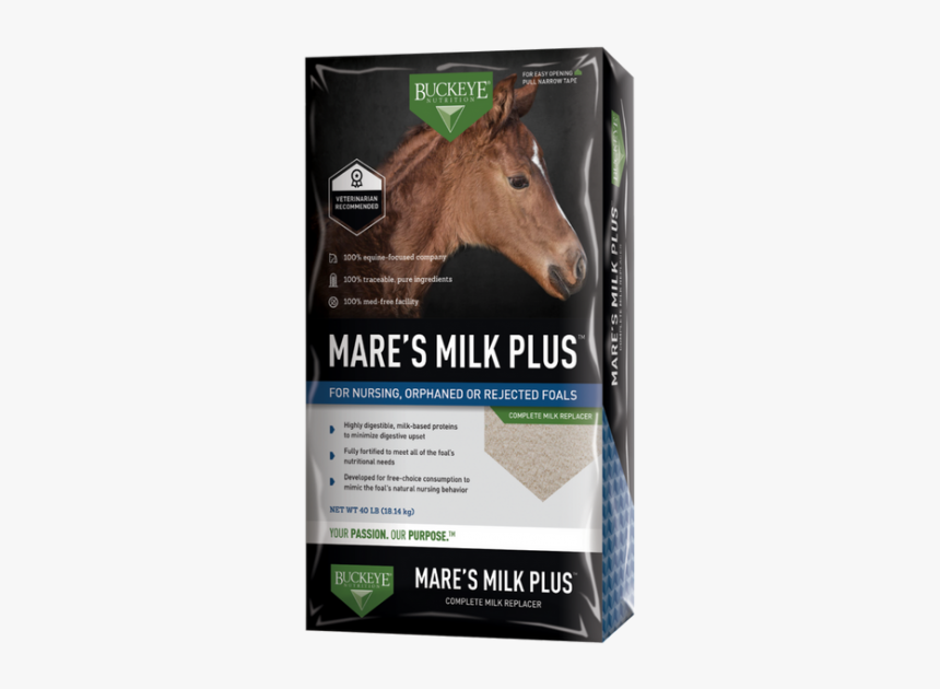 Mare S Milk Plus Powdered Milk Replacer - Buckeye Nutrition Mares Milk Plus, HD Png Download