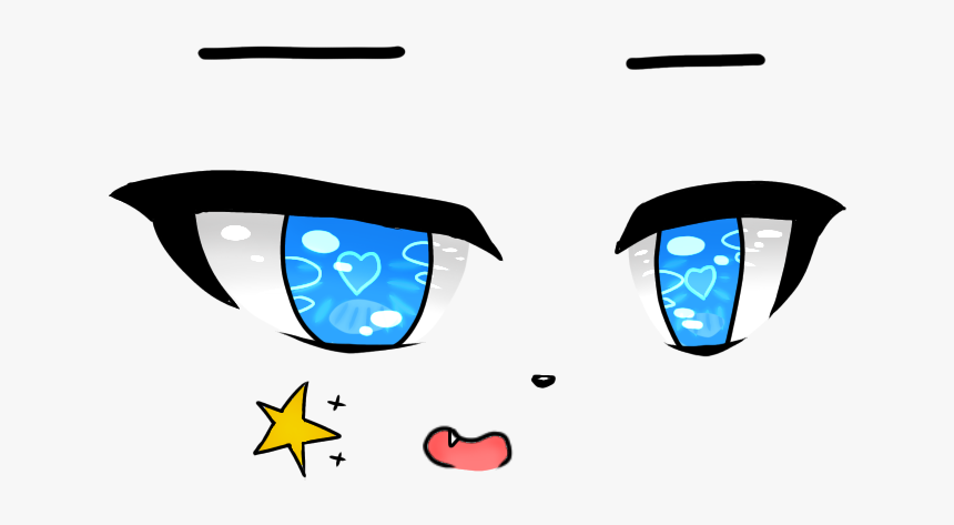 #sassy #wolf #gachalifeface #openmouth #blueeyes Oof - Cartoon, HD Png Download