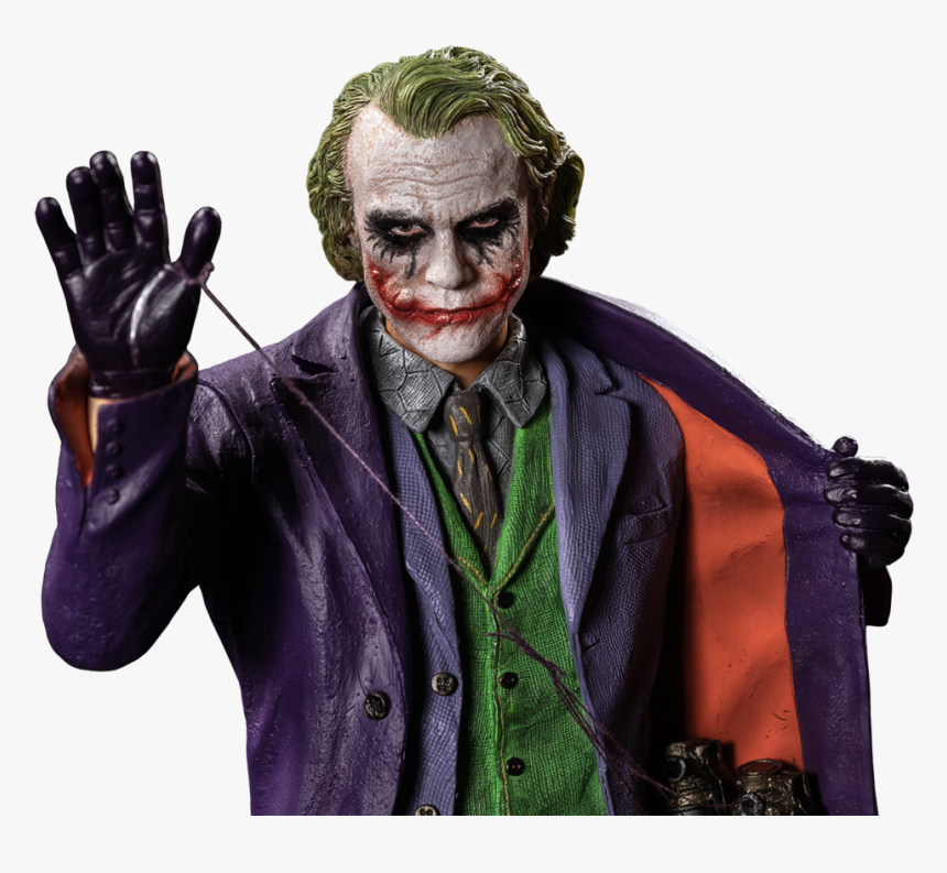 Iko1047 Heath Ledger Dark Knight Joker Statue 07, HD Png Download