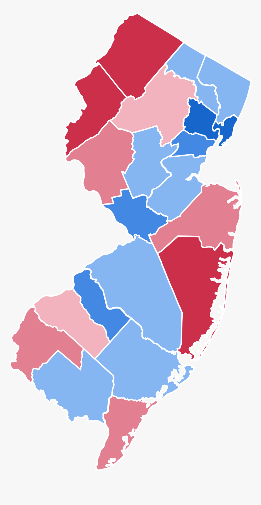 New Jersey 2016 Election Map, HD Png Download