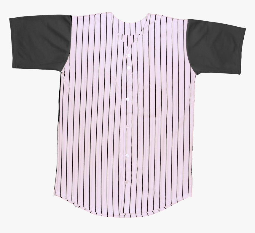 Baseball Jersey Pinstripe Youth 
 Data Zoom //cdn - One-piece Garment, HD Png Download