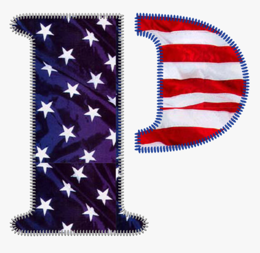 American Flag Letter E, HD Png Download