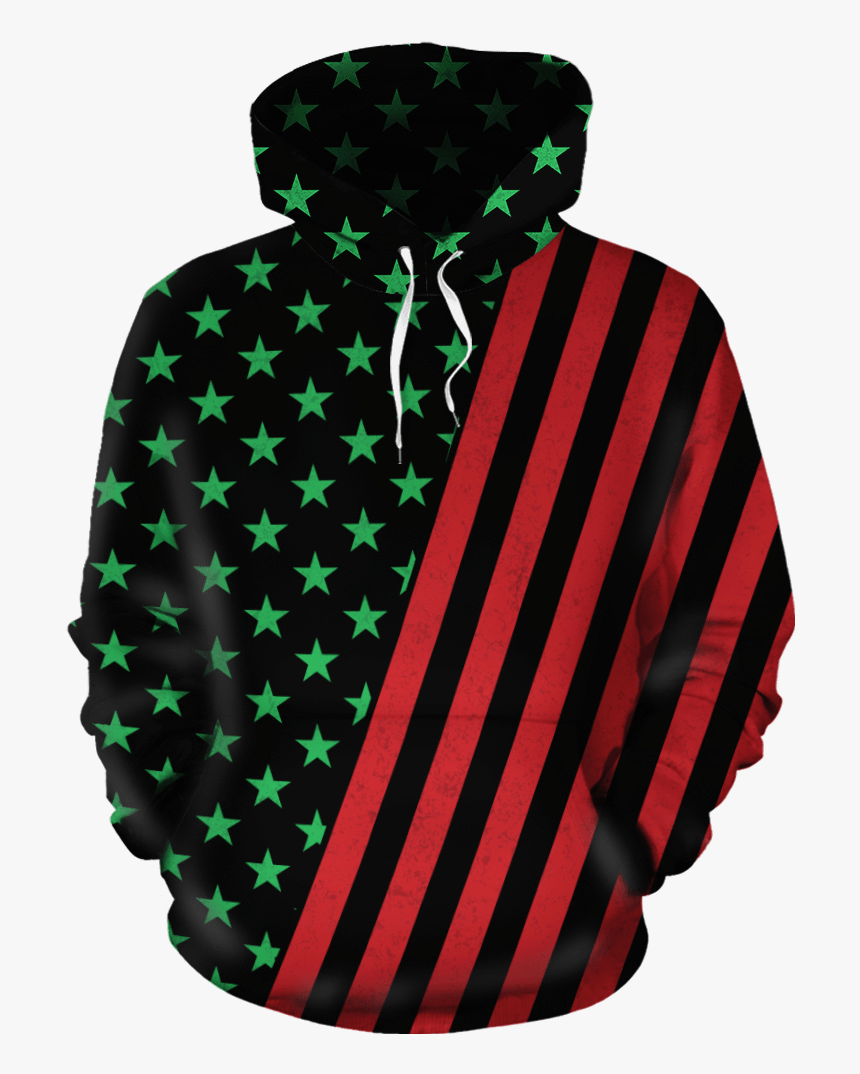 African American Flag All-over Hoodie 
 Class - Stock Exchange, HD Png Download