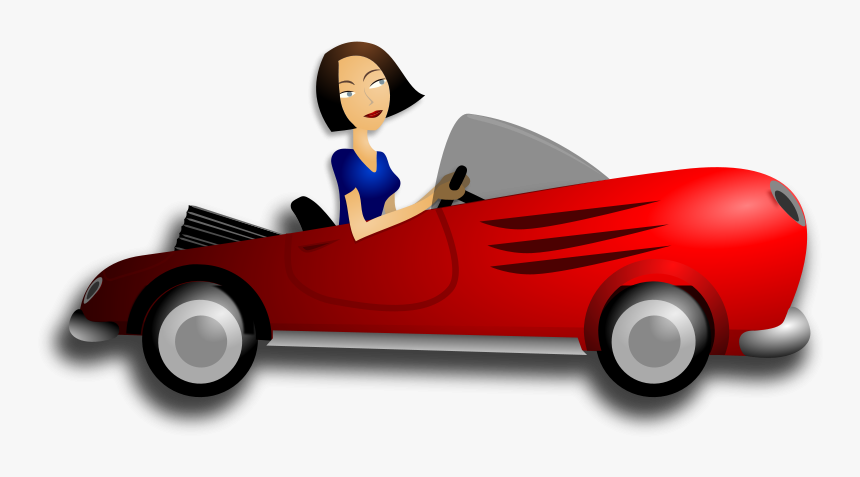 Bmw Car Clipart At Getdrawings - Female Driving Clipart, HD Png Download