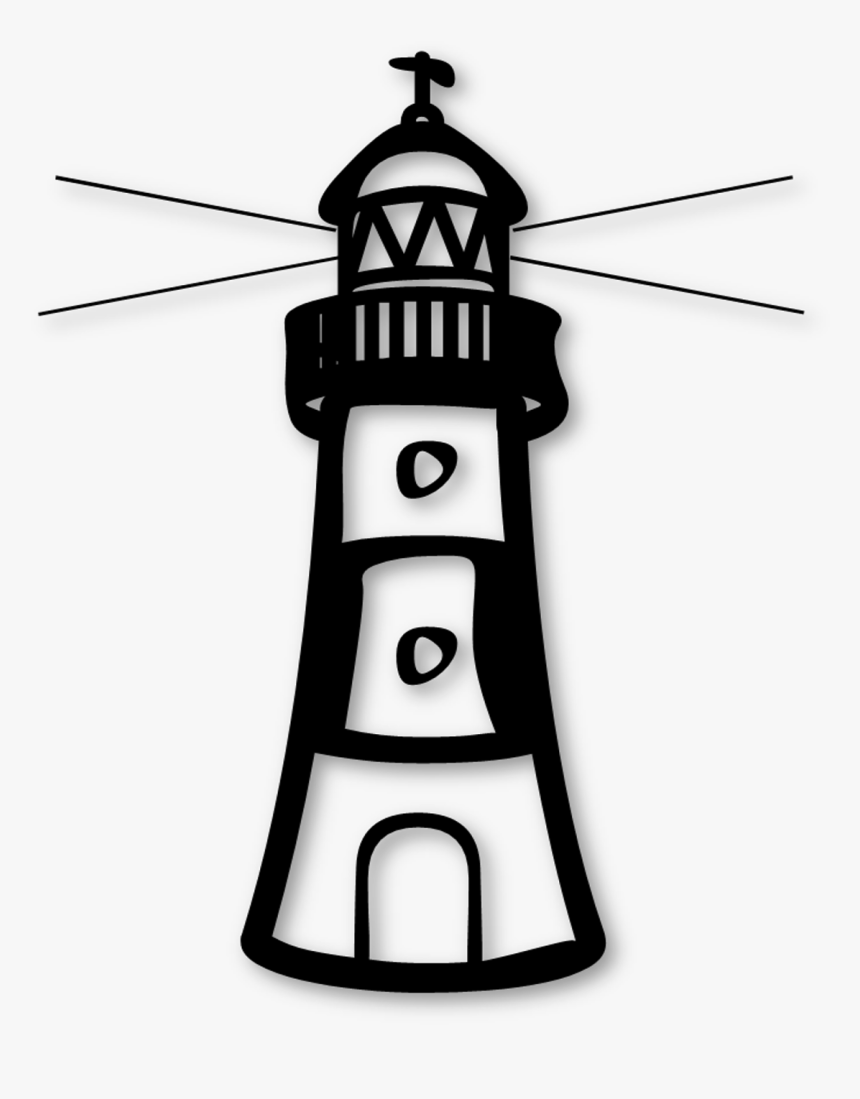 Lighthouse Clipart / Coloring Page Free - Drawing Clipart Lighthouse, HD Png Download