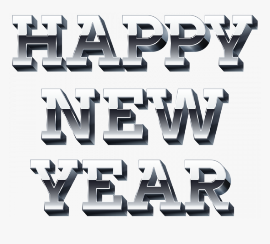 Happy New Year Silver Png, Transparent Png