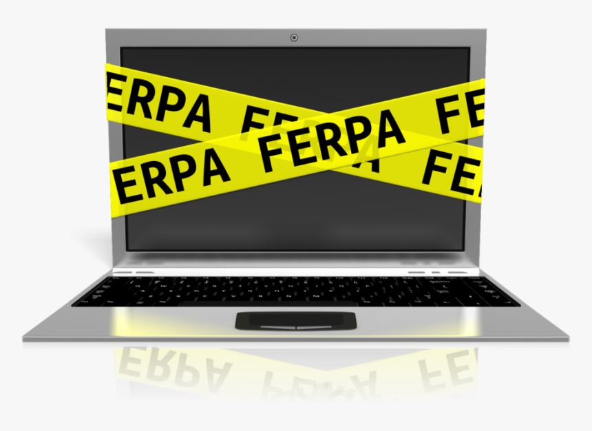 Laptop Computer With Yellow Caution Tape Wrapped Around - Privileged Documents, HD Png Download