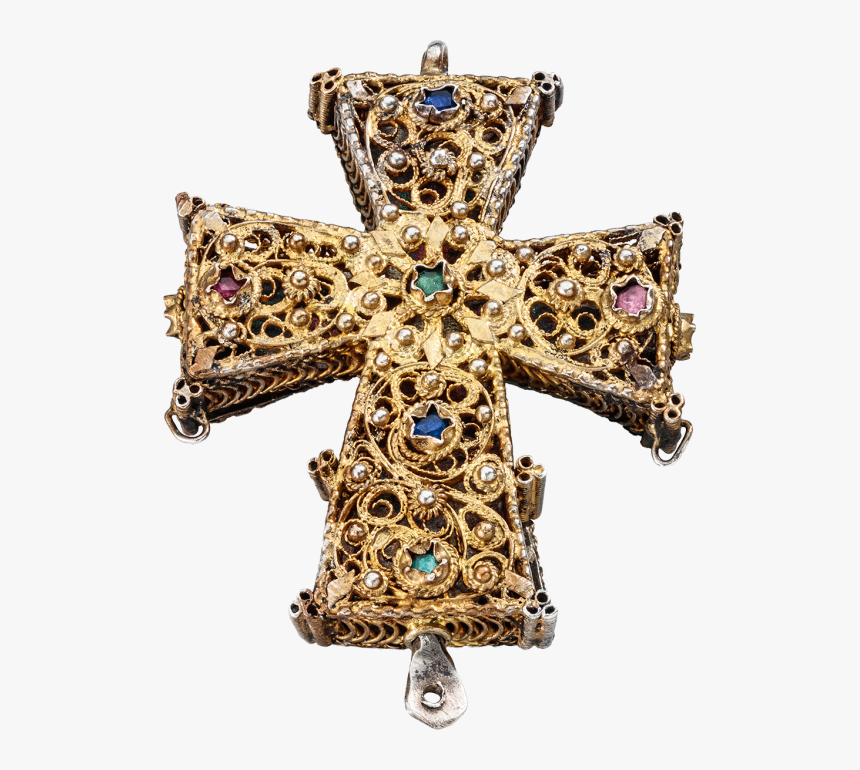 Reliquary Cross Pendant - Cross From 19th Century, HD Png Download