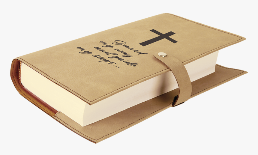 Light Brown Leatherette Book/bible Cover With Snap, HD Png Download