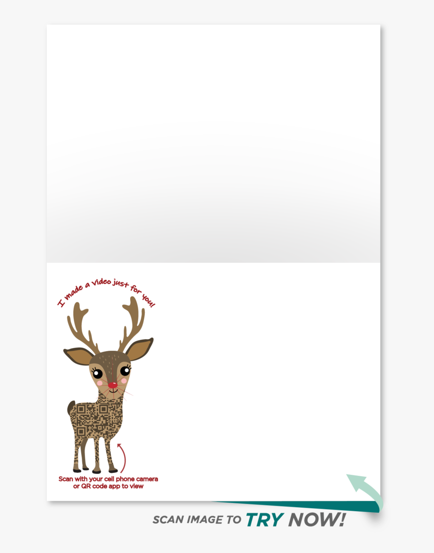 Seasons S Bright Christmas Card - Reindeer, HD Png Download