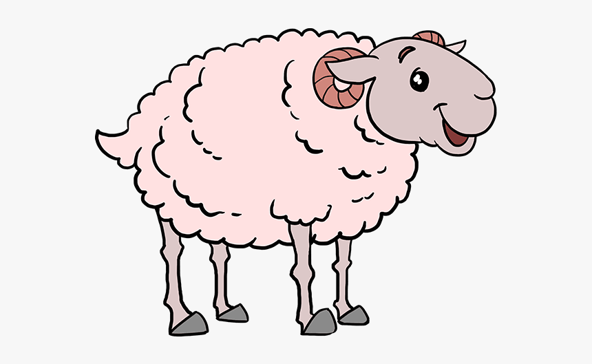 Collection Of Free Lamb Drawing Eye Download On Ui - Sheep Open Mouth Cartoon, HD Png Download