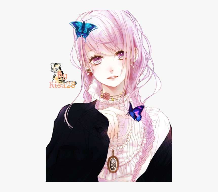 Beaux Dessins ♀ - Anime Woman With Pink Hair, HD Png Download