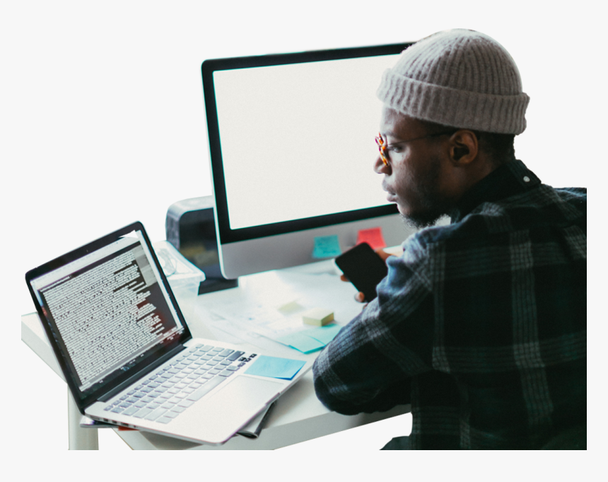 Person Using Wifi - Output Device, HD Png Download