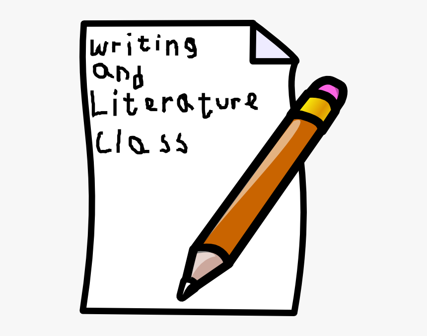 English Clipart Book Writer - Pencil And Paper, HD Png Download