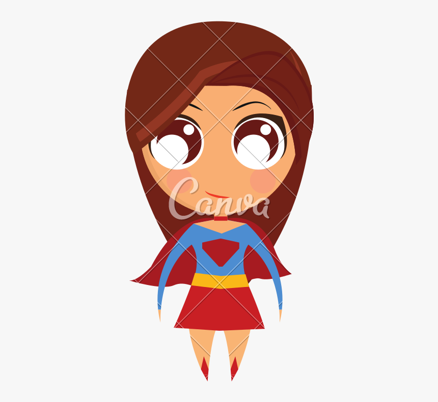 Isolated Superwoman Cartoon - Cartoon, HD Png Download