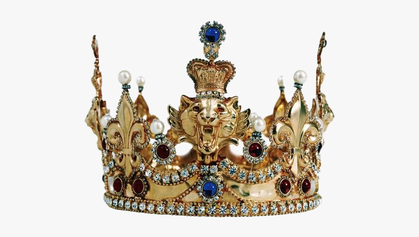 Jewels Png Pic - Gold Crown With Blue Jewels, Transparent Png