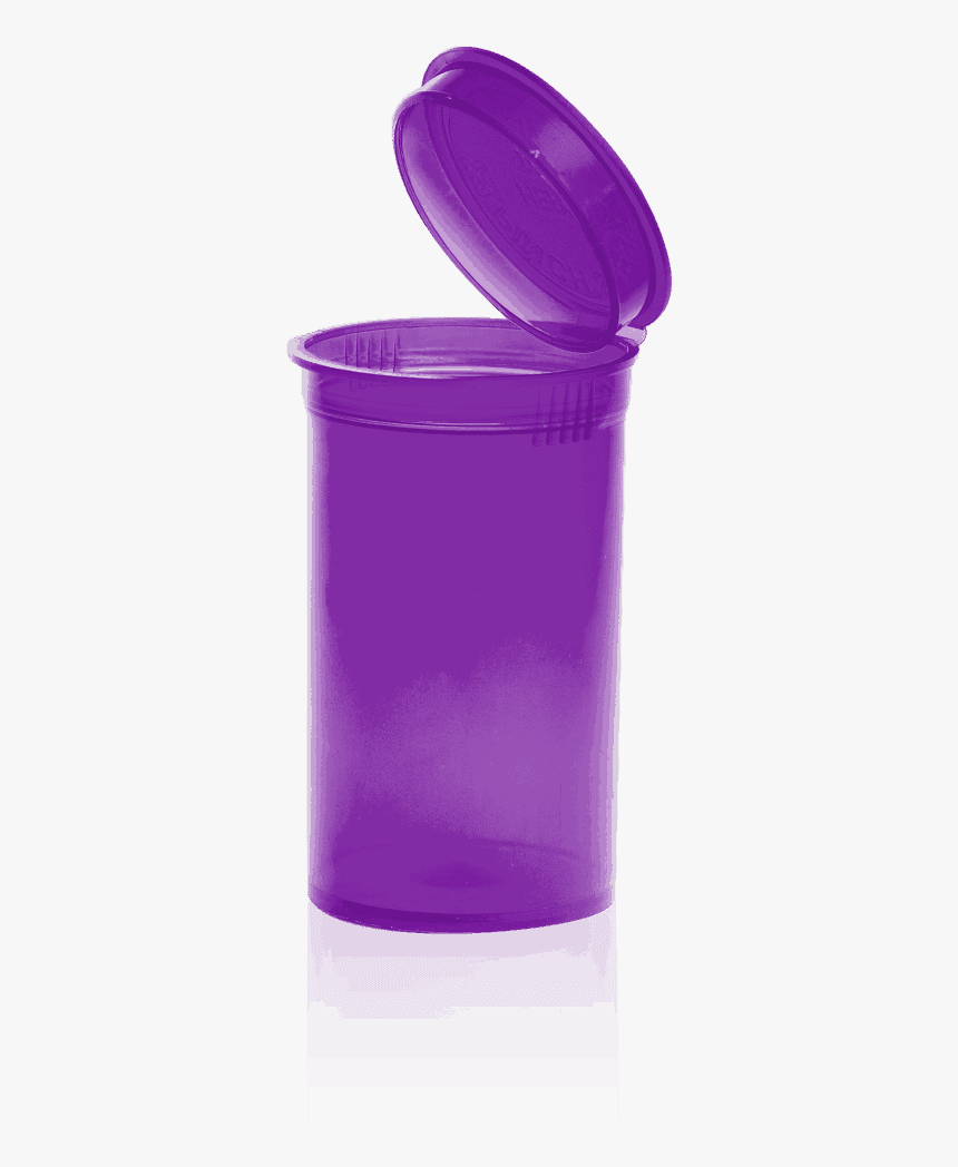 Translucent Purple 19 Dram Pop Top, Opaque Purple 19 - Water Bottle, HD Png Download