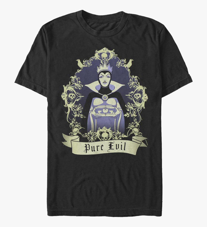 Pure Evil Snow White And The Seven Dwarfs Disney T-shirt - Disney Villains T Shirts For Men, HD Png Download