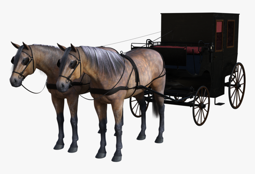 Carriage Horse Drawn Free Photo - Horse Carriage Transparent Background, HD Png Download