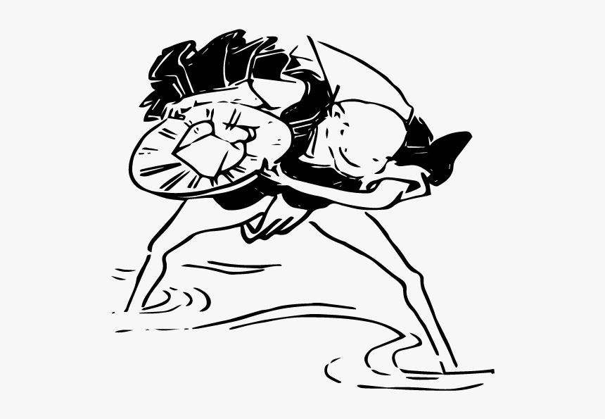 Free Ukiyo-e Illustration Of Man Working In The River - Cartoon, HD Png Download