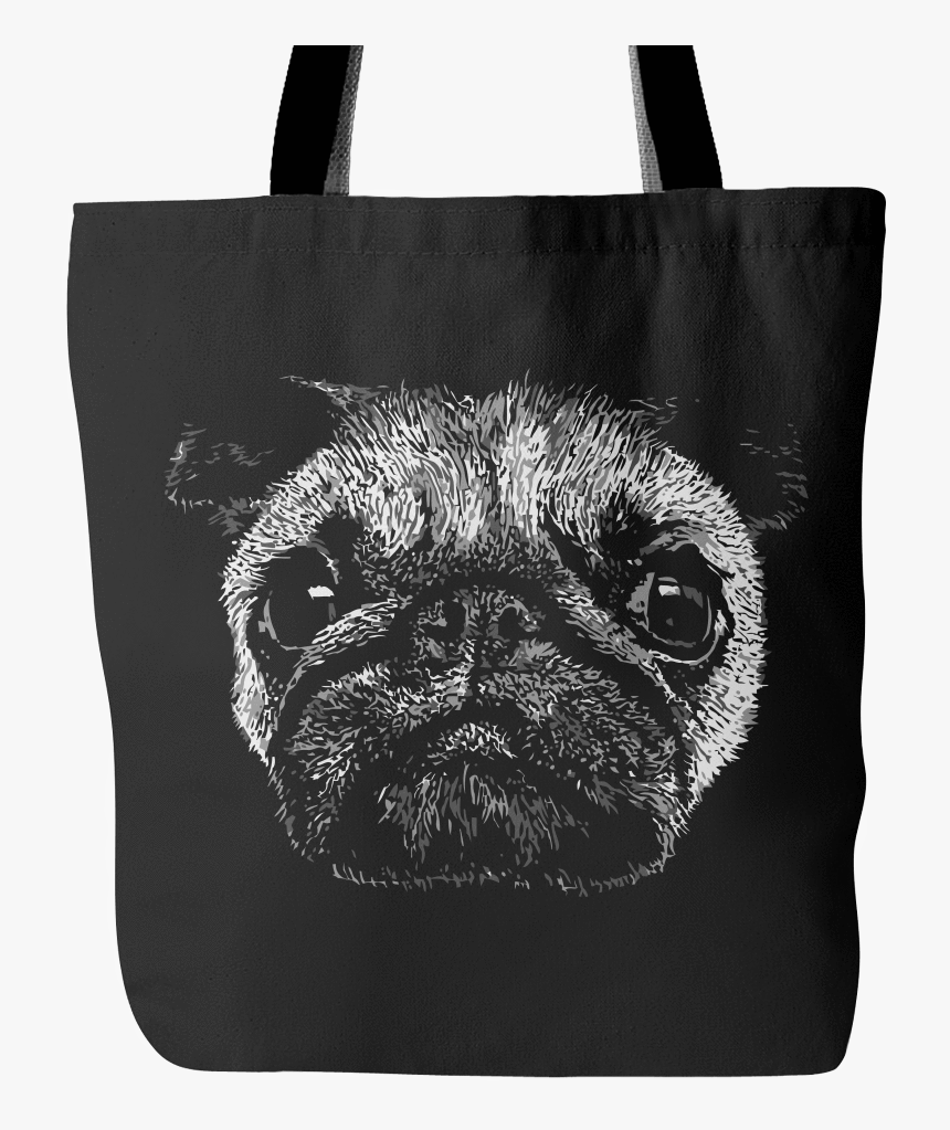 Pug Face Tote Bag - Tote Bag, HD Png Download