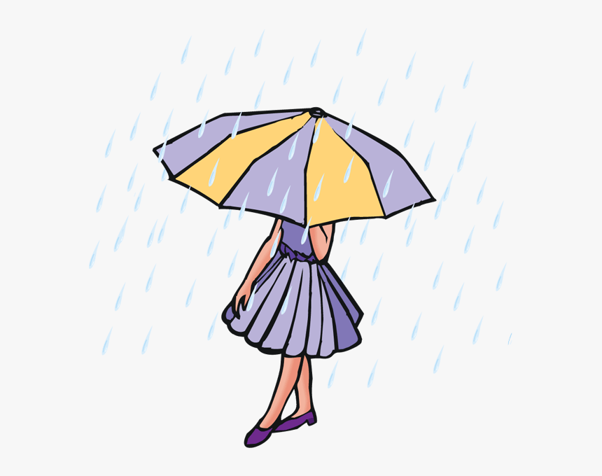Rainy Day Clipart Png Transparent Png , Png Download - Umbrella Rainy Day Rain Clip Art, Png Download