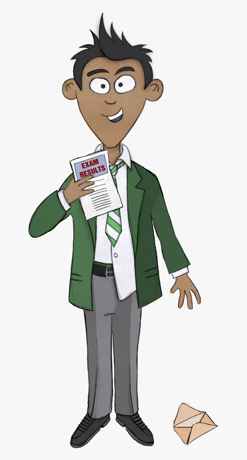 College Leaver With Certificate Cartoon On Transparent, HD Png Download