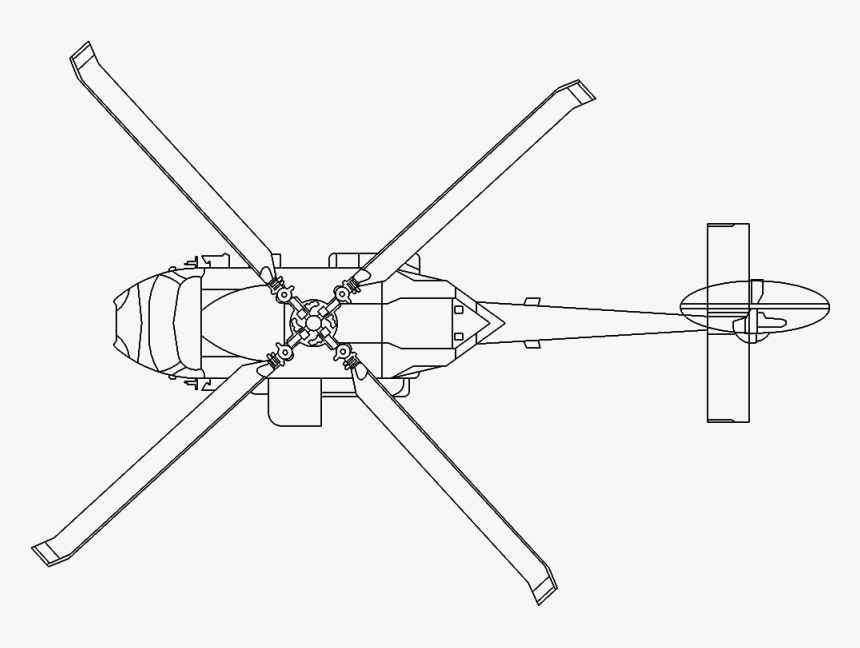 Uh60 Blackhawk3d View 
 Class Mw 100 Mh 100 Pol Align - Line Art, HD Png Download